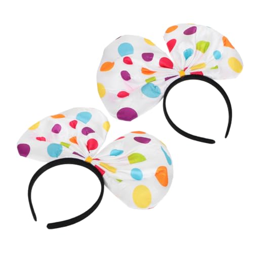 SOIMISS 2 Stück Bunte Dots Clown Haarreif Teiliges Leichtes Kostümzubehör für Damen Halloween Karneval Fasching Party Cosplay von SOIMISS