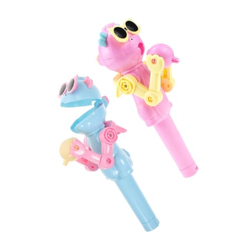 SOIMISS 2 Stück Dinosaurier -Roboterspielzeug Neuheit Süßigkeiten Fall Party für Geburtstagsgeschenk tragbare Lutscherhalter-Spielzeuge lustiger Lutscherhalter Plastik von SOIMISS