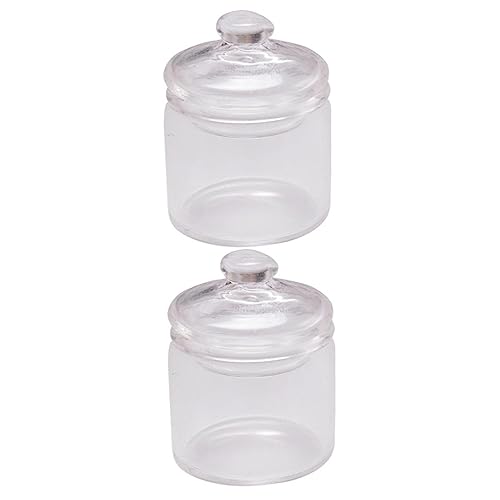 SOIMISS 2 Stück Glasgefäß Ornament Dekorative Kleine Apothekergläser Durchsichtig Puppenhaus Mini Apothekergläser Luftdichter Behälter Mit Deckel Mini Gläser Mit Deckel Mini von SOIMISS