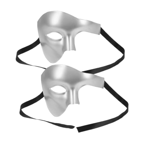 SOIMISS 2 Stück Halbe Gesichtsmaske für Halloween Vintage Masquerade Masken für Männer für Karneval und Themenpartys Schnelle Make Up von SOIMISS