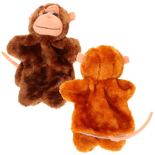 SOIMISS 2 Stück Handpuppe AFFE Plüsch Handspielzeug Realistische Handpuppen für Erwachsene Storytime DIY Puppentheater Kuscheltier Geschenk von SOIMISS