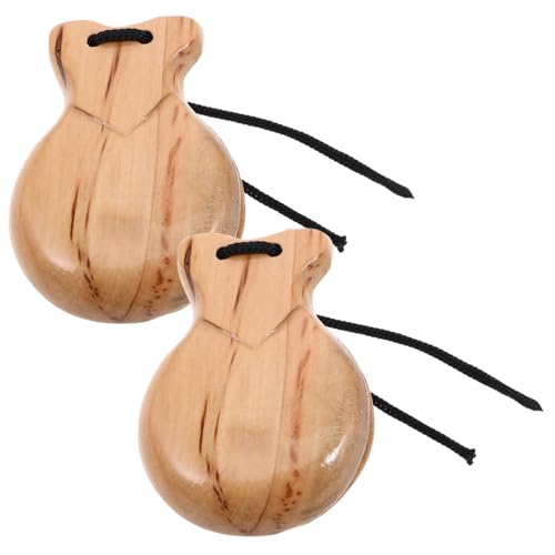 SOIMISS 2 Stück Holz Kastagnetten für Teiliges Percussion Instrument Sicher Tragbar für Musikunterricht und Spielerische Früherziehung Zuhause Kindergarten SOIMISS 2 Stück Holz Kastagnetten für Teiliges Percussion Instrument Sicher Tragbar für Musikunterricht und Spielerische Früherziehung Zuhause Kindergarten von SOIMISS