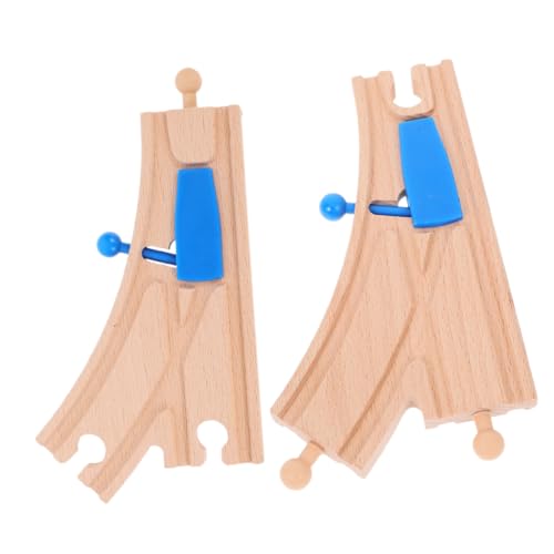 SOIMISS 2 Stück Holz Schienen Zubehör für Holzeisenbahn Kurvenweichen für Gestaltung von Zugstrecken Szenen Fördert Kreativität und Logisches SOIMISS 2 Stück Holz Schienen Zubehör für Holzeisenbahn Kurvenweichen für Gestaltung von Zugstrecken Szenen Fördert Kreativität und Logisches von SOIMISS