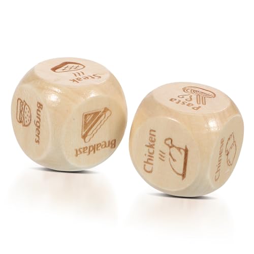 SOIMISS 2 Stück Holz würfel Food Dice mit Essensmotiven Mahlzeit Entscheidungsspiel für Schnelle Essenswahl Tragbar Langlebig Witziges für Familie und Freunde SOIMISS 2 Stück Holz würfel Food Dice mit Essensmotiven Mahlzeit Entscheidungsspiel für Schnelle Essenswahl Tragbar Langlebig Witziges für Familie und Freunde von SOIMISS