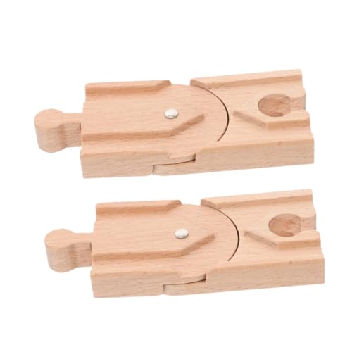 SOIMISS 2 Stück Holzschienen Zubehör Teiliges Robuste Holzeisenbahn Ersatzteile für Glatte Oberfläche Kreatives DIY Fördert Fantasie und Motorische Fähigkeiten bei Jungen und Mädchen von SOIMISS