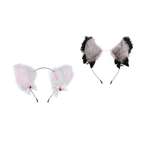 SOIMISS 2 Stück Katzenohren Haarreif Haarband mit Glocken Einzigartiger Haarschmuck für Kostümpartys Karneval und Cosplay Dekoration von SOIMISS