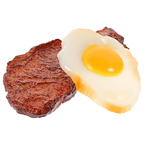 SOIMISS 2 Stück Künstliches Steak Poached Egg Realistische Simulation für Restaurant Deko Fotografie Präsentation Hochwertiges Modell Lebensmittelechtes Material Lifelike Design SOIMISS 2 Stück Künstliches Steak Poached Egg Realistische Simulation für Restaurant Deko Fotografie Präsentation Hochwertiges Modell Lebensmittelechtes Material Lifelike Design von SOIMISS