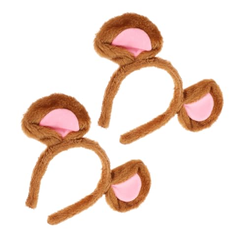 SOIMISS 2 Stück Mäuseohren Haarreifen Tierohren Stirnband für Halloween Cosplay und Partys Lustige Accessoires mit Realistischen Plüschohren von SOIMISS