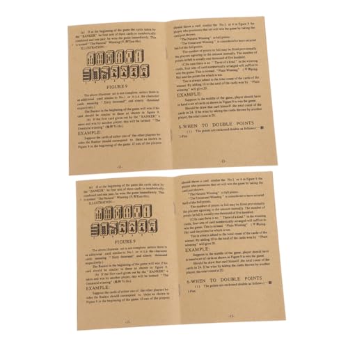 SOIMISS 2 Stück Mahjong Anleitung Teiliges Englisches Mahjong Regelhandbuch Detaillierter Lernführer mit Klarer Druckqualität für Gruppenspiele und Professionelle Strategien SOIMISS 2 Stück Mahjong Anleitung Teiliges Englisches Mahjong Regelhandbuch Detaillierter Lernführer mit Klarer Druckqualität für Gruppenspiele und Professionelle Strategien von SOIMISS