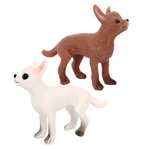 SOIMISS 2 Stück Mini Chihuahua Hunde Figuren für Kognitive Entwicklung Realistische Deko für Zuhause und Kreative Bastelideen für Pflanzen Töpfe und von SOIMISS