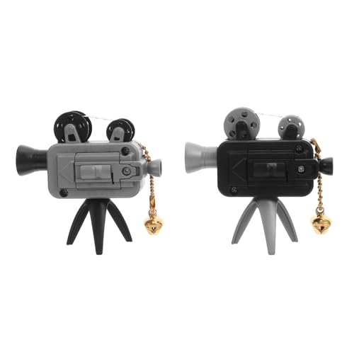 SOIMISS 2 Stück Mini Retro Filmprojektor Modell Handkurbelspielzeug Vintage Stil Desktop Deko für Büro und Zuhause Nostalgische Filmvorführung Handbetrieben Charmantes Puppenhaus Zubehör von SOIMISS