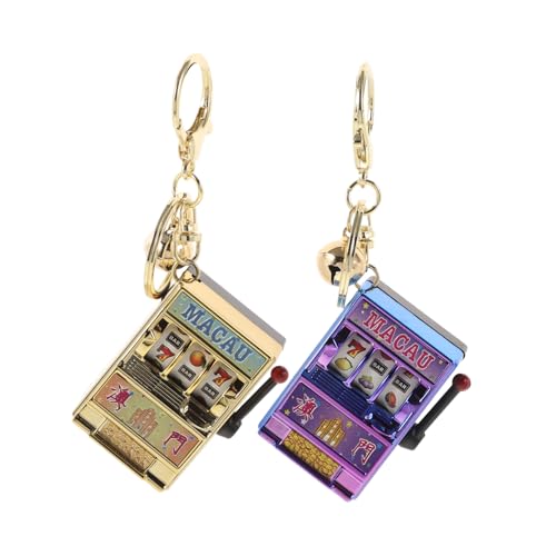 SOIMISS 2 Stück Mini Slot Machine Schlüsselanhänger Lustiges für Geburtstagskuchen Dekoration und Themenpartys Tragbar und Farbenfroh SOIMISS 2 Stück Mini Slot Machine Schlüsselanhänger Lustiges für Geburtstagskuchen Dekoration und Themenpartys Tragbar und Farbenfroh von SOIMISS