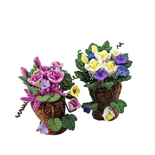 SOIMISS 2 Stück Miniatur Blumenkorb Set DIY Dekoration für Puppenhaus Bonsai Landschaft Farbige Miniatur Modelle für Garten und Tischgestaltung SOIMISS 2 Stück Miniatur Blumenkorb Set DIY Dekoration für Puppenhaus Bonsai Landschaft Farbige Miniatur Modelle für Garten und Tischgestaltung von SOIMISS