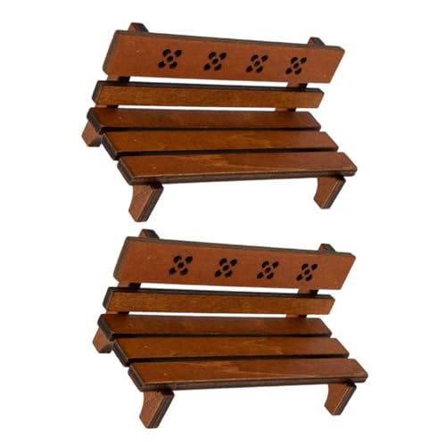 SOIMISS 2 Stück Miniatur Gartenbank Teilig Kreative Vintage Holz Deko Puppenhaus Zubehör Mini Möbel für Mikro Garten Stilvolle Tischdeko Rustikale Nachbildung SOIMISS 2 Stück Miniatur Gartenbank Teilig Kreative Vintage Holz Deko Puppenhaus Zubehör Mini Möbel für Mikro Garten Stilvolle Tischdeko Rustikale Nachbildung von SOIMISS