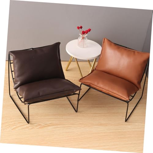 SOIMISS 2 Stück Miniatur Sofa Modell Handgefertigter Miniaturstuhl Detailreiche Puppenhaus Deko für DIY Miniaturmöbel Geeignet als Stilvolle Ergänzung für Miniaturhäuser von SOIMISS