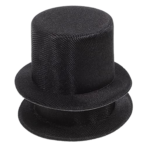 SOIMISS 2 Stück Miniaturhüte Kleine Schwarze Mini Top Hats aus Stabilem für Diy Schneemann Puppen und Haar Accessoires Handgefertigte Weihnachtsdeko Leicht und Vielseitig Einsetzbar von SOIMISS
