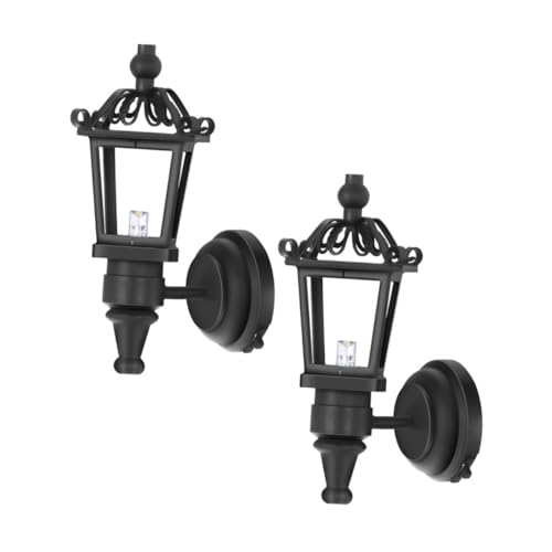 SOIMISS 2 Stück Modellhaus Wandleuchte Kleiner Miniaturartikel Puppenhaus Zeug Mini Wandlampe Montiert Winzige Szene Dekorationszubehör Puppenhaus Wandlampenfunktion von SOIMISS