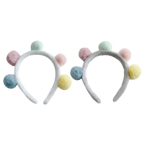 SOIMISS 2 Stück Plüsch Ball Haarband Cosplay Kostümzubehör für Mädchen Buntes Kopfband mit Pompons für Täglichen Gebrauch und Besondere Anlässe SOIMISS 2 Stück Plüsch Ball Haarband Cosplay Kostümzubehör für Mädchen Buntes Kopfband mit Pompons für Täglichen Gebrauch und Besondere Anlässe von SOIMISS