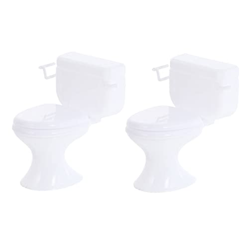 SOIMISS 2 Stück Puppenhaus Badezimmer Zubehör Weiße Mini Toiletten für Spielzeughäuser für Kreative DIY Projekte und Dekorationselement für Puppenhaus Einrichtungen SOIMISS 2 Stück Puppenhaus Badezimmer Zubehör Weiße Mini Toiletten für Spielzeughäuser für Kreative DIY Projekte und Dekorationselement für Puppenhaus Einrichtungen von SOIMISS