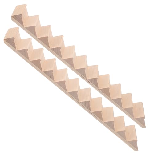 SOIMISS 2 Stück Puppenhaus Treppe Puppenhaus-Treppenbausatz Mini-Treppenmodell Mini- Schritt hühner kinderknallzeug Mini-Treppenverzierung Filigrane Miniaturtreppe Holz von SOIMISS