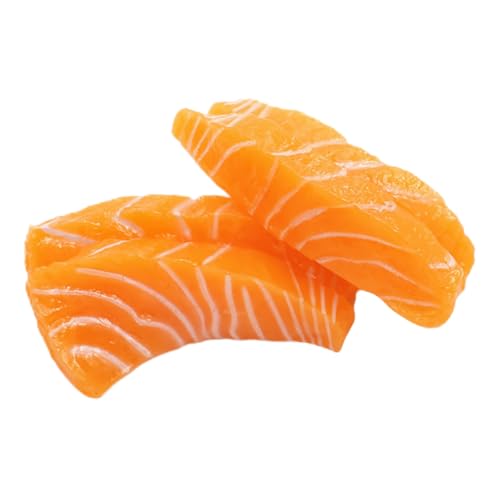 SOIMISS 2 Stück Realistische Teilig Künstliche Lachsfilet Sashimi Modelle aus Dekorative Küchenaccessoires für Fotorequisite Essensdisplay und Restaurantdeko von SOIMISS
