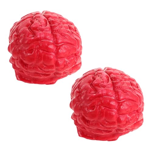 SOIMISS 2 Stück Simulierte Requisitenteile Simulationskörper Halloween Dekoration Party Zombie Halloween Requisitenorgane Realistische Gefälschte Menschliche Gehirne von SOIMISS