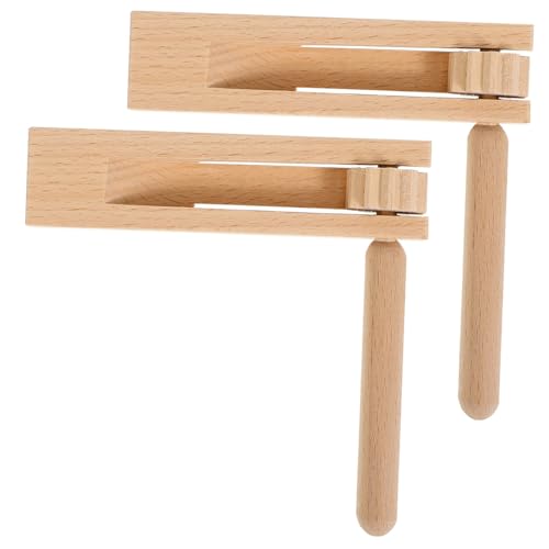 SOIMISS 2 Stück Stempelspielzeug Musikinstrument Schlaginstrumente Klöppel Für Handklöppel Krachmacher Krachmacher Kinderinstrumente Handrassel Aus Holz von SOIMISS