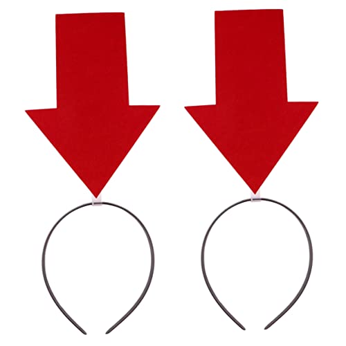 SOIMISS 2 Stück Stirnband Accessoires Für Lockiges Haar Haarband Dekorative Haaraccessoires Lustiges Stirnband Mit Pfeilspitze Lustige Haarreifen Zubehör Requisiten Stoff Rot von SOIMISS