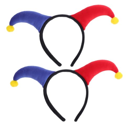 SOIMISS 2 Stück Teiliges Clown Haarband Lustige Kopfbedeckung für Halloween und Karneval Verstellbar und Bequem für Erwachsene Party Kostüm Accessoire von SOIMISS