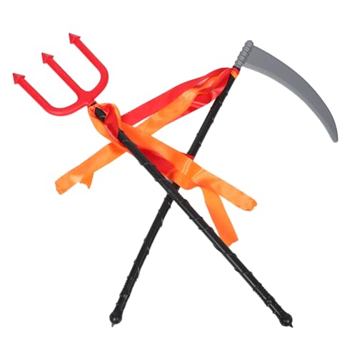 SOIMISS 2 Stück Teiliges Halloween Grim Reaper Plastik Stab und Sense Leichtes Dämonen Requisit für Erwachsene und Realistisches Kostümzubehör für Party und Rollenspiel SOIMISS 2 Stück Teiliges Halloween Grim Reaper Plastik Stab und Sense Leichtes Dämonen Requisit für Erwachsene und Realistisches Kostümzubehör für Party und Rollenspiel von SOIMISS