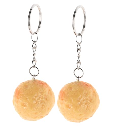 SOIMISS 2 Stück Teiliges Imitations Schlüsselanhänger mit Maritimem Design Realistische Takoyaki Vielseitig als Schlüsselhalter und Taschenanhänger Kreative Küchen Deko von SOIMISS