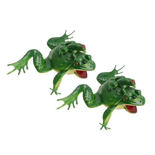 SOIMISS 2 Stück Teiliges Realistische Grüne Froschmodelle aus Robustem Miniatur Dekoration und Kindgerechtes Hand Auge Koordination Leicht und Platzsparend für Zuhause und Garten von SOIMISS