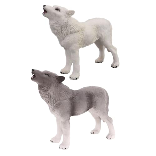 SOIMISS 2 Stück Teiliges Wolf Modellset Realistische Wildtier Figuren Lernspielzeug Detailreiche Simulation für Miniaturgärten und Kreative Naturerkundung SOIMISS 2 Stück Teiliges Wolf Modellset Realistische Wildtier Figuren Lernspielzeug Detailreiche Simulation für Miniaturgärten und Kreative Naturerkundung von SOIMISS