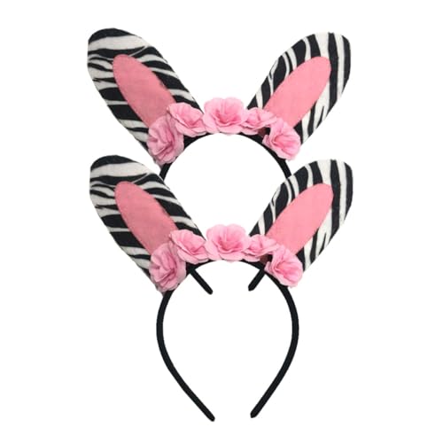 SOIMISS 2 Stück Teiliges Zebra Ohren Haarreifen aus Langlebigem Material mit Hoher Elastizität Modisches Festival und Party Stirnband für Damen und Mädchen Chic und Praktisch für Karneval von SOIMISS