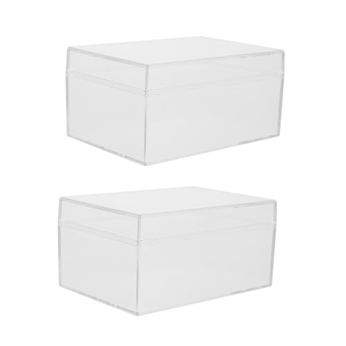 SOIMISS 2 Stück Transparente Spielkartenbox Kleine Aufbewahrungsbox für Pokerkarten mit Glatten Kanten Leicht und Praktisch Kartenbox zum Schutz vor Verlust für Unterwegs Geeignet von SOIMISS
