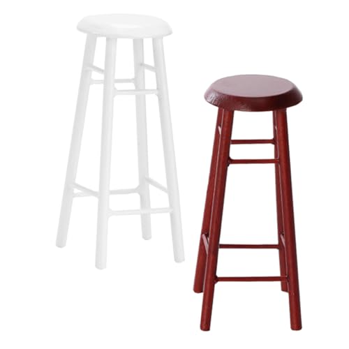 SOIMISS 2 Stücke Miniatur Barhocker Vintage Holzstühle Puppenhaus Zubehör Runde Hohe Hocker für DIY Miniatur Küche Wohnzimmer Dekoration SOIMISS 2 Stücke Miniatur Barhocker Vintage Holzstühle Puppenhaus Zubehör Runde Hohe Hocker für DIY Miniatur Küche Wohnzimmer Dekoration von SOIMISS