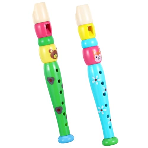 SOIMISS 2 Stücke Sechs Loch Klarinette Vorschule Instrument Recorder Kleinkind Bildung Flöten Musical Bunten Tots Kunststoff von SOIMISS