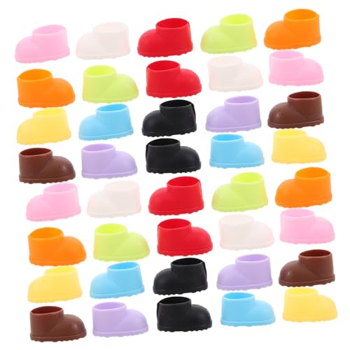 SOIMISS 20 Paare Mini Puppenschuhe Baumwoll Doll Boots Weiche Miniaturstiefel für Figuren Puppen Kostümzubehör DIY Zubehör von SOIMISS
