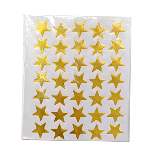 SOIMISS 20 Packungen Selbstklebende Fünf Punkte Sternaufkleber Glänzende Belohnungssticker in Gold Silber Bunt und Rot Leuchtende Deko für Basteln Scrapbooking und Lernmarkierung von SOIMISS