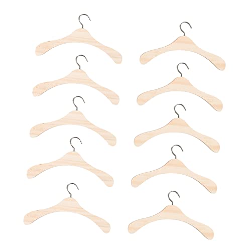 SOIMISS 20 Stück Mini -holzkleidung Rack Unser Kleiden Zubehör Für Babypuppen Miniatur Puppenträger Puppenkleiderbügel Winzig Puppenkleidung Babypuppenbügel Klein Steht Bambus Light Brown von SOIMISS