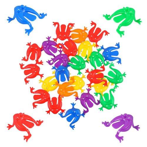 SOIMISS 20 Stück Teiliges Bunte Springende Frösche Kunststoff Frosch Bouncing Toys für Partygeschenke Ostern Goody Bags Spaßige Outdoor Spielzeuge Jungen Mädchen Ab Jahren von SOIMISS