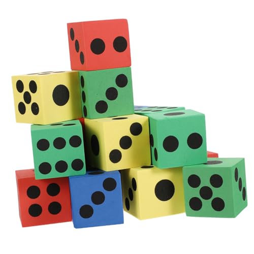 SOIMISS 20 Stück Teiliges Eva Schaumstoff Würfel Bunte Spielwürfel für Vielseitig für Matheunterricht Partyspiele und Lernförderung Robuste Farben Angenehme Haptik für Zufällige Farbe von SOIMISS