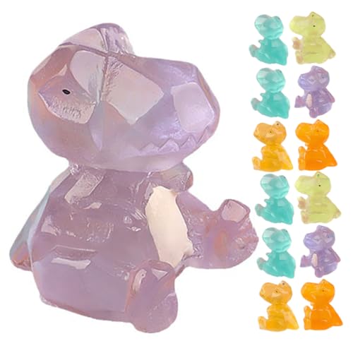 SOIMISS 20 Stück Teiliges Leuchtende Dinosaurier Figuren aus Resin Kleine Glühende Dinosaurier Dekorationen für Garten Detailreiche Miniaturmodelle Robust und Realistisch als von SOIMISS