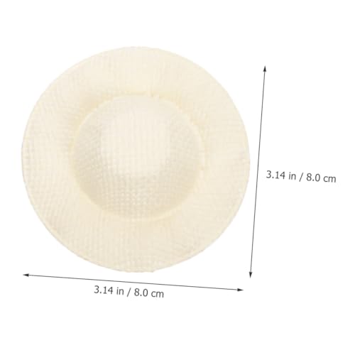 SOIMISS 20 Stück Teiliges Mini Strohhut Gewebtem Kleine Puppenhüte für DIY Bastelprojekte Haarschmuck und Miniaturdekorationen Naturfarbene Mützen für Handwerk und Geschenkideen von SOIMISS