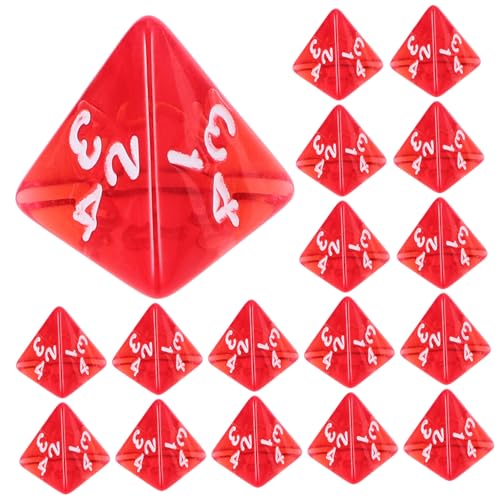 SOIMISS 20 Stück Teiliges Seitige Transparente Rote Acrylwürfel mit Zahlen Leichte Tragbare Spielwürfel für Mathe Spiele Unterricht und Tischspiele Kompakt und Angenehm zu Greifen von SOIMISS