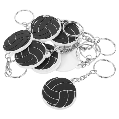 SOIMISS 20 Stück Volleyball-schlüsselanhänger Volleyball-partydekorationen -schlüsselkette Hängende Verzierung Handtasche Tasche Anhänger Metall Schwarz von SOIMISS