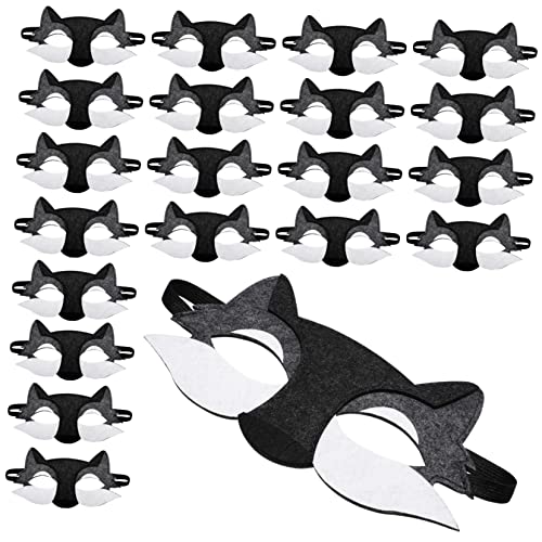 SOIMISS 20 Stück Wolfsmasken Tier Für Tiermasken Für Ohren Spielmaske Wolf Halbmaske Cosplay Outfits Tierkostüme Für Para Kindermasken Plüsch Jungen Pelzmaske Kleid Filz von SOIMISS