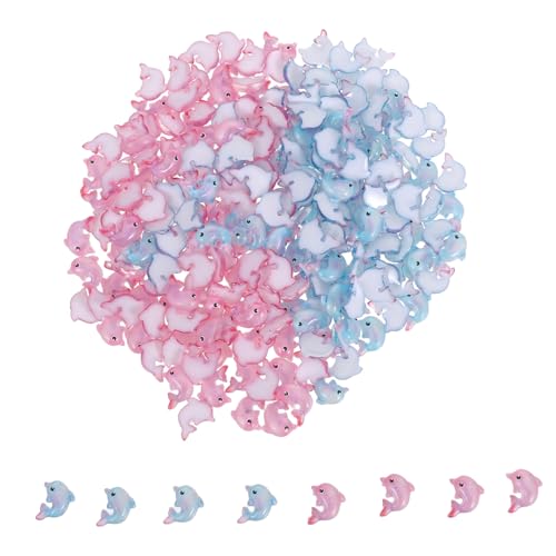 SOIMISS 200 Stück Delfinfiguren Winzige Meerestiere Aus Kunstharz Mini Meerestiere Aus Kunstharz Zum Thema Geburtstagsparty von SOIMISS