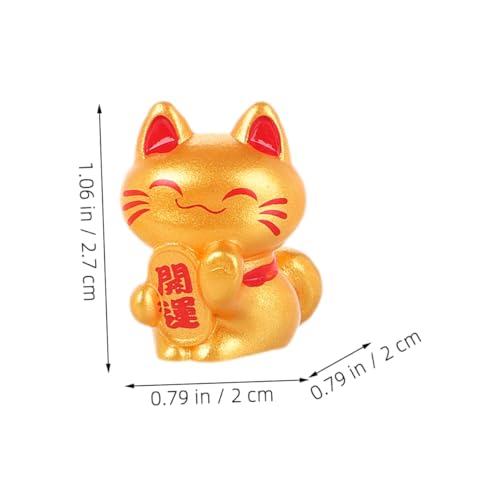 SOIMISS 20stücke Mini-glücksfiguren Aus Kunstharz Winkende Katze Als Dekoration Für Schreibtische Regale Und Gartenlandschaften Süße Katzenornamente Für Micro-gärten Und Innenräume von SOIMISS