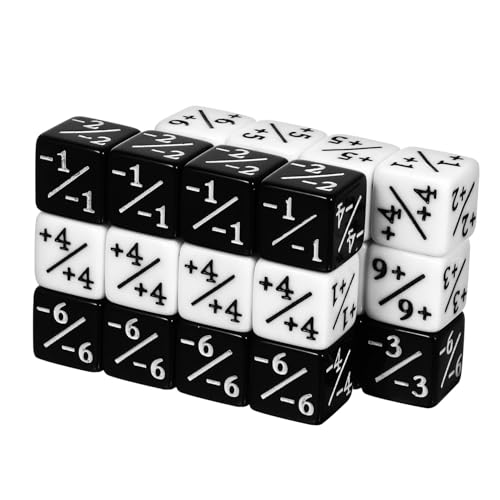 SOIMISS 24 Stück Acryl Würfel Zähler Schwarz Weiß Robust Klar Lesbar Spielwürfel Token für Mathe Lernen und Tischspiele Kompakt Leicht Langlebig von SOIMISS